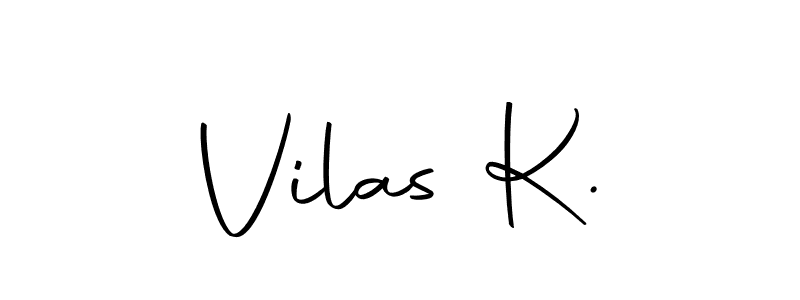 Design your own signature with our free online signature maker. With this signature software, you can create a handwritten (Autography-DOLnW) signature for name Vilas K.. Vilas K. signature style 10 images and pictures png