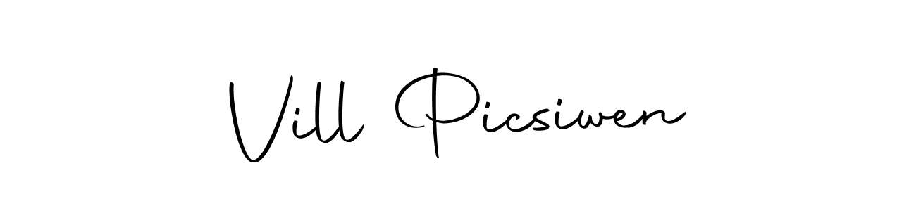 Design your own signature with our free online signature maker. With this signature software, you can create a handwritten (Autography-DOLnW) signature for name Vill Picsiwen. Vill Picsiwen signature style 10 images and pictures png