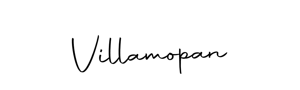 Design your own signature with our free online signature maker. With this signature software, you can create a handwritten (Autography-DOLnW) signature for name Villamopan. Villamopan signature style 10 images and pictures png