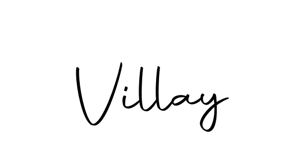 Use a signature maker to create a handwritten signature online. With this signature software, you can design (Autography-DOLnW) your own signature for name Villay. Villay signature style 10 images and pictures png