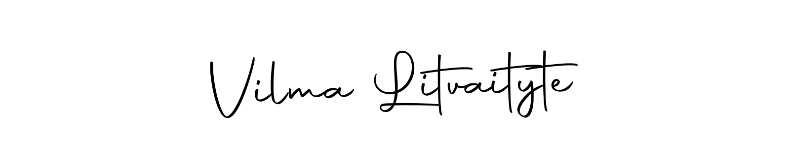 How to make Vilma Litvaityte name signature. Use Autography-DOLnW style for creating short signs online. This is the latest handwritten sign. Vilma Litvaityte signature style 10 images and pictures png