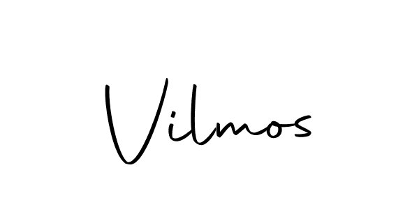 Create a beautiful signature design for name Vilmos. With this signature (Autography-DOLnW) fonts, you can make a handwritten signature for free. Vilmos signature style 10 images and pictures png