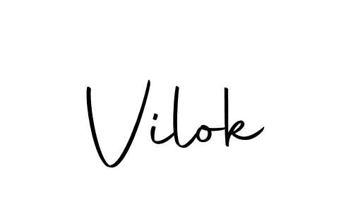 Use a signature maker to create a handwritten signature online. With this signature software, you can design (Autography-DOLnW) your own signature for name Vilok. Vilok signature style 10 images and pictures png