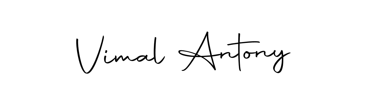 How to make Vimal Antony name signature. Use Autography-DOLnW style for creating short signs online. This is the latest handwritten sign. Vimal Antony signature style 10 images and pictures png