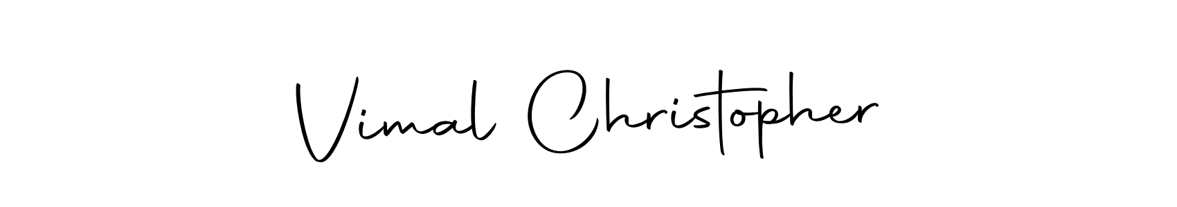 Make a short Vimal Christopher signature style. Manage your documents anywhere anytime using Autography-DOLnW. Create and add eSignatures, submit forms, share and send files easily. Vimal Christopher signature style 10 images and pictures png