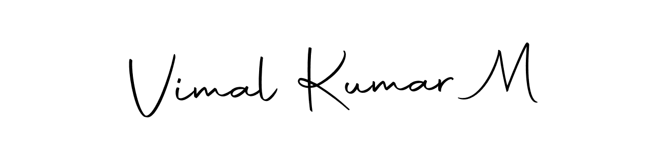 You can use this online signature creator to create a handwritten signature for the name Vimal Kumar M. This is the best online autograph maker. Vimal Kumar M signature style 10 images and pictures png