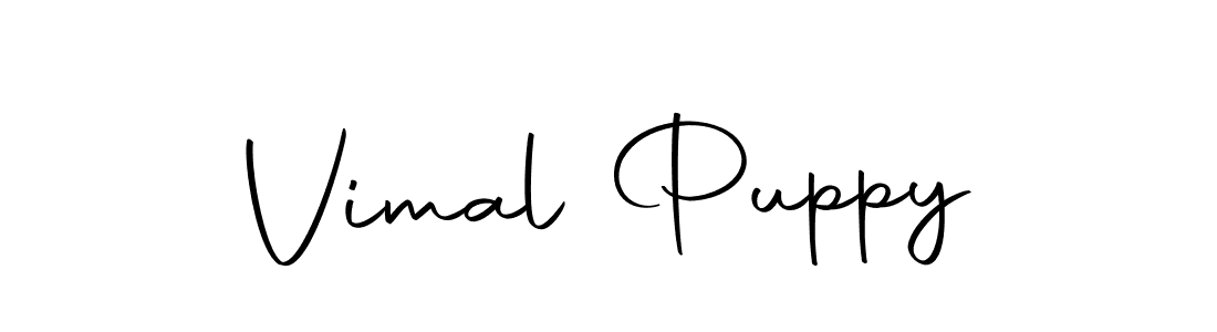 Create a beautiful signature design for name Vimal Puppy. With this signature (Autography-DOLnW) fonts, you can make a handwritten signature for free. Vimal Puppy signature style 10 images and pictures png