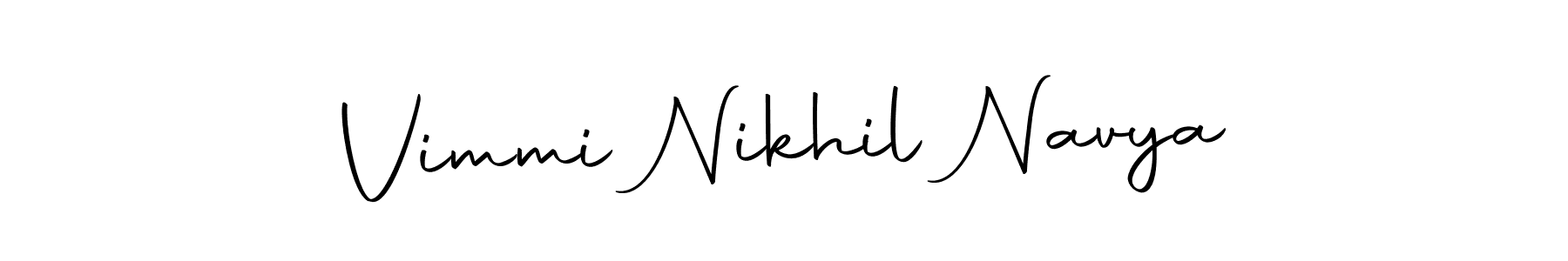 Vimmi Nikhil Navya stylish signature style. Best Handwritten Sign (Autography-DOLnW) for my name. Handwritten Signature Collection Ideas for my name Vimmi Nikhil Navya. Vimmi Nikhil Navya signature style 10 images and pictures png