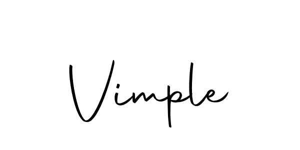 Use a signature maker to create a handwritten signature online. With this signature software, you can design (Autography-DOLnW) your own signature for name Vimple. Vimple signature style 10 images and pictures png