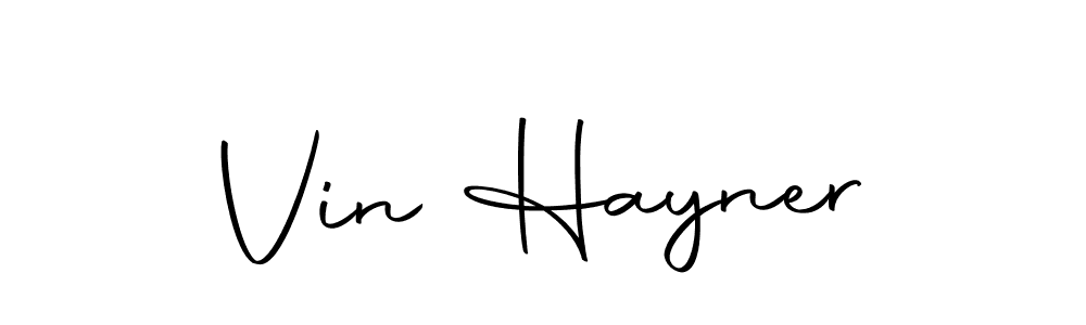 Create a beautiful signature design for name Vin Hayner. With this signature (Autography-DOLnW) fonts, you can make a handwritten signature for free. Vin Hayner signature style 10 images and pictures png