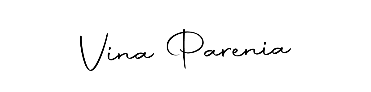 Make a beautiful signature design for name Vina Parenia. Use this online signature maker to create a handwritten signature for free. Vina Parenia signature style 10 images and pictures png