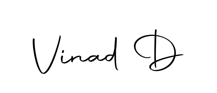 Similarly Autography-DOLnW is the best handwritten signature design. Signature creator online .You can use it as an online autograph creator for name Vinad D. Vinad D signature style 10 images and pictures png