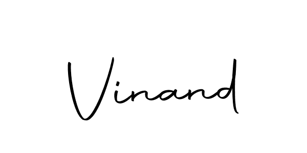 Design your own signature with our free online signature maker. With this signature software, you can create a handwritten (Autography-DOLnW) signature for name Vinand. Vinand signature style 10 images and pictures png