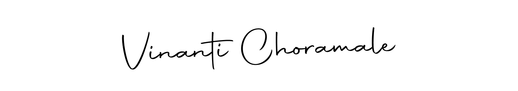 The best way (Autography-DOLnW) to make a short signature is to pick only two or three words in your name. The name Vinanti Choramale include a total of six letters. For converting this name. Vinanti Choramale signature style 10 images and pictures png