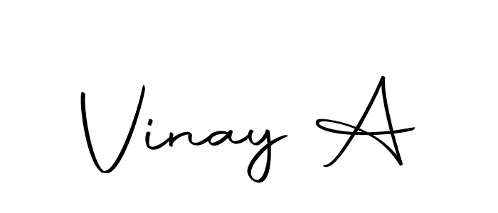 The best way (Autography-DOLnW) to make a short signature is to pick only two or three words in your name. The name Vinay A include a total of six letters. For converting this name. Vinay A signature style 10 images and pictures png