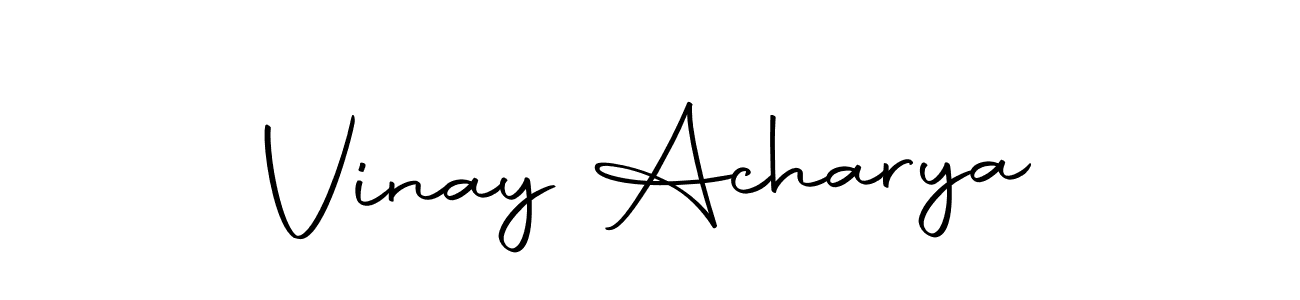 Use a signature maker to create a handwritten signature online. With this signature software, you can design (Autography-DOLnW) your own signature for name Vinay Acharya. Vinay Acharya signature style 10 images and pictures png