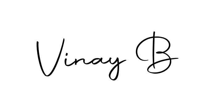 Design your own signature with our free online signature maker. With this signature software, you can create a handwritten (Autography-DOLnW) signature for name Vinay B. Vinay B signature style 10 images and pictures png