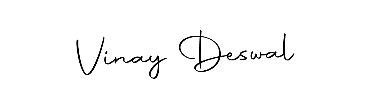 How to make Vinay Deswal name signature. Use Autography-DOLnW style for creating short signs online. This is the latest handwritten sign. Vinay Deswal signature style 10 images and pictures png