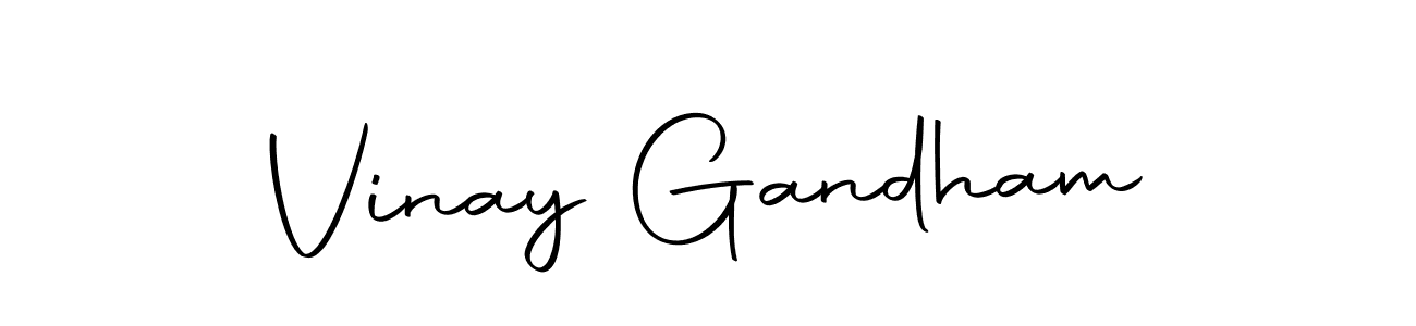 Also we have Vinay Gandham name is the best signature style. Create professional handwritten signature collection using Autography-DOLnW autograph style. Vinay Gandham signature style 10 images and pictures png