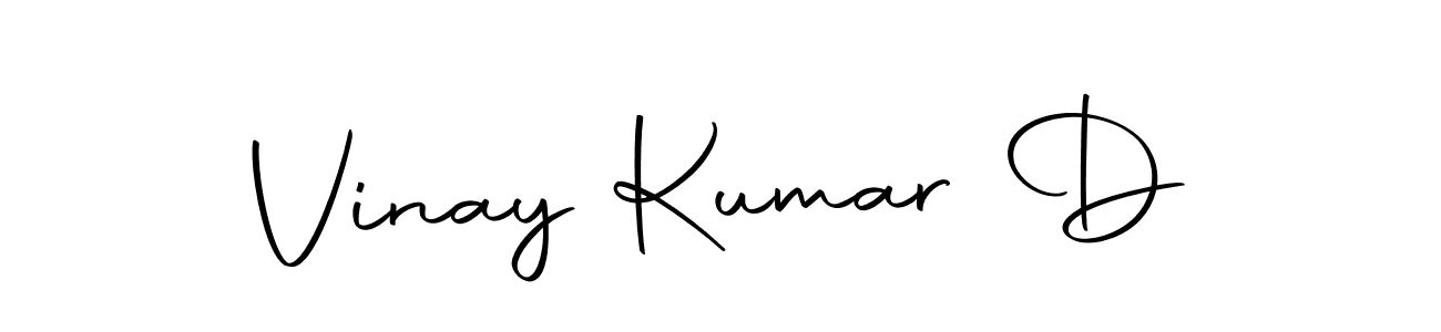 Make a short Vinay Kumar D signature style. Manage your documents anywhere anytime using Autography-DOLnW. Create and add eSignatures, submit forms, share and send files easily. Vinay Kumar D signature style 10 images and pictures png