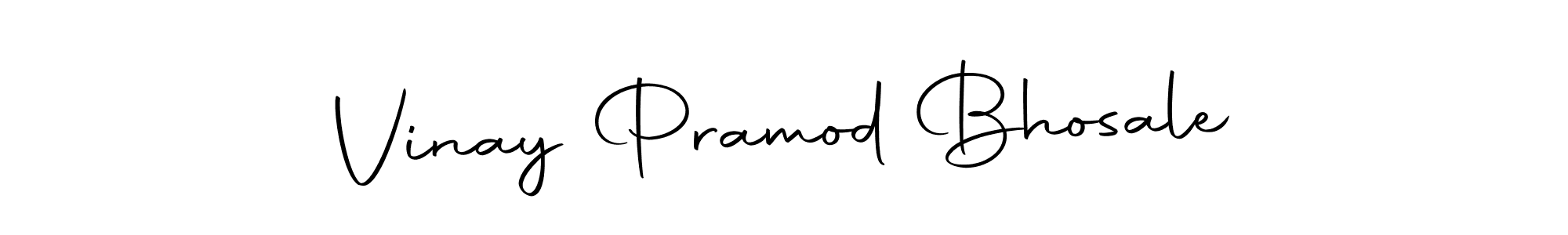 Create a beautiful signature design for name Vinay Pramod Bhosale. With this signature (Autography-DOLnW) fonts, you can make a handwritten signature for free. Vinay Pramod Bhosale signature style 10 images and pictures png