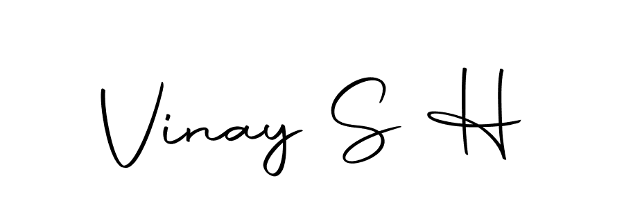 Use a signature maker to create a handwritten signature online. With this signature software, you can design (Autography-DOLnW) your own signature for name Vinay S H. Vinay S H signature style 10 images and pictures png