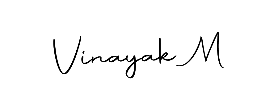 How to make Vinayak M signature? Autography-DOLnW is a professional autograph style. Create handwritten signature for Vinayak M name. Vinayak M signature style 10 images and pictures png