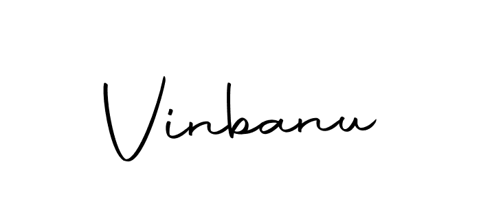 Use a signature maker to create a handwritten signature online. With this signature software, you can design (Autography-DOLnW) your own signature for name Vinbanu. Vinbanu signature style 10 images and pictures png