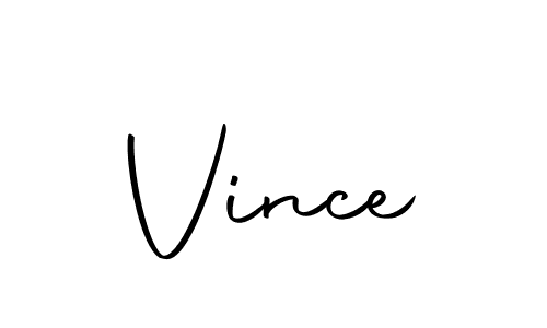 Create a beautiful signature design for name Vince. With this signature (Autography-DOLnW) fonts, you can make a handwritten signature for free. Vince signature style 10 images and pictures png
