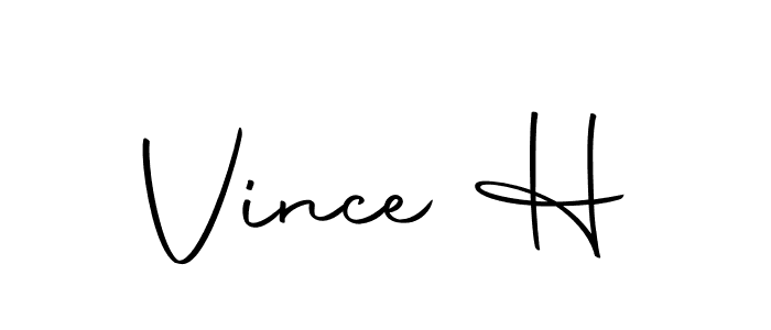 Design your own signature with our free online signature maker. With this signature software, you can create a handwritten (Autography-DOLnW) signature for name Vince H. Vince H signature style 10 images and pictures png