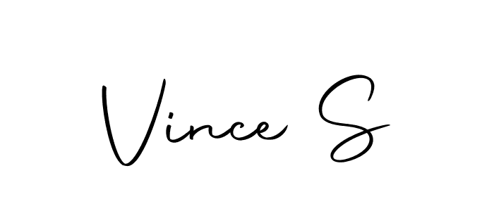 How to make Vince S name signature. Use Autography-DOLnW style for creating short signs online. This is the latest handwritten sign. Vince S signature style 10 images and pictures png