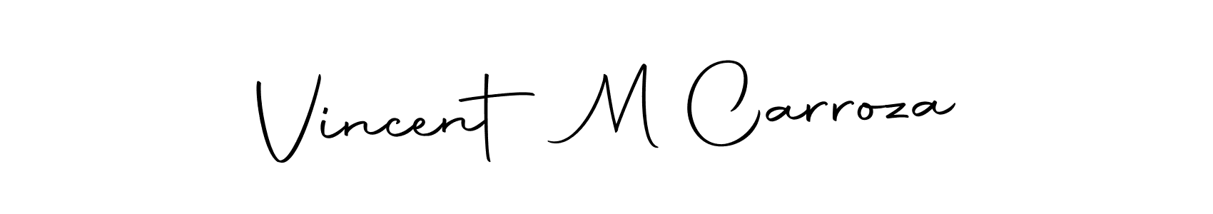 Use a signature maker to create a handwritten signature online. With this signature software, you can design (Autography-DOLnW) your own signature for name Vincent M Carroza. Vincent M Carroza signature style 10 images and pictures png
