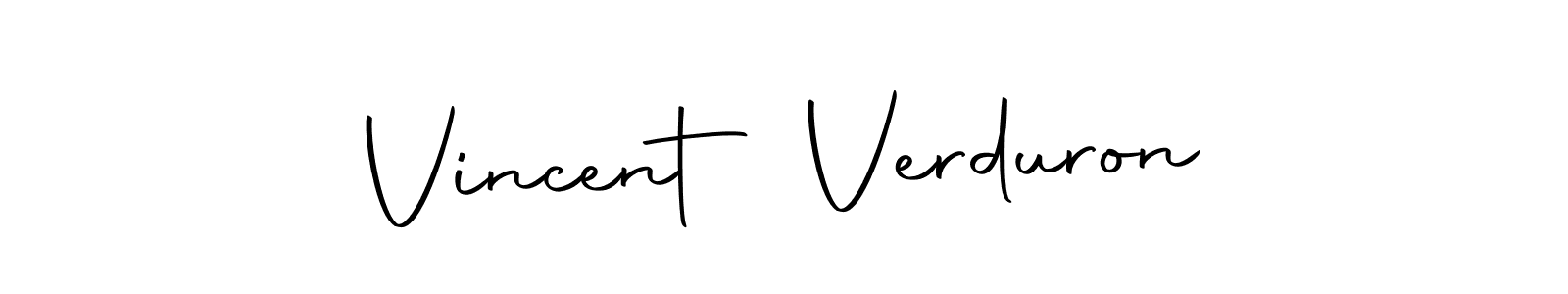 You can use this online signature creator to create a handwritten signature for the name Vincent Verduron. This is the best online autograph maker. Vincent Verduron signature style 10 images and pictures png