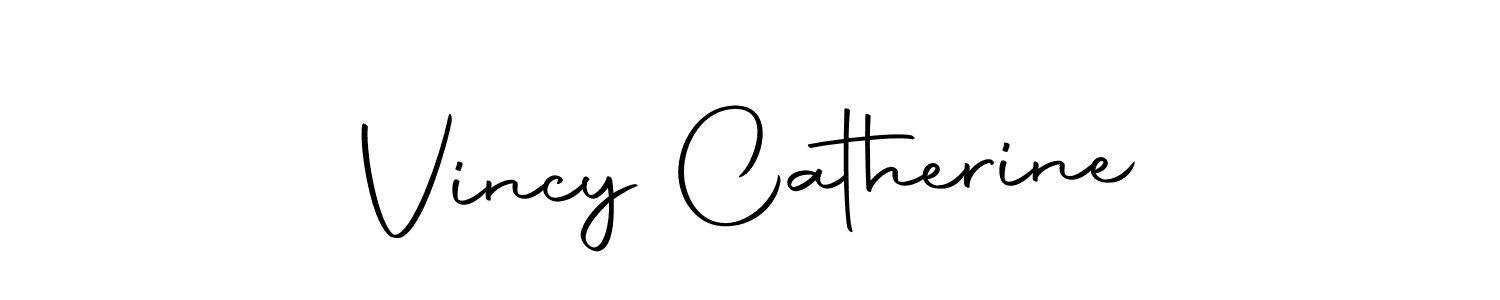Make a beautiful signature design for name Vincy Catherine. With this signature (Autography-DOLnW) style, you can create a handwritten signature for free. Vincy Catherine signature style 10 images and pictures png