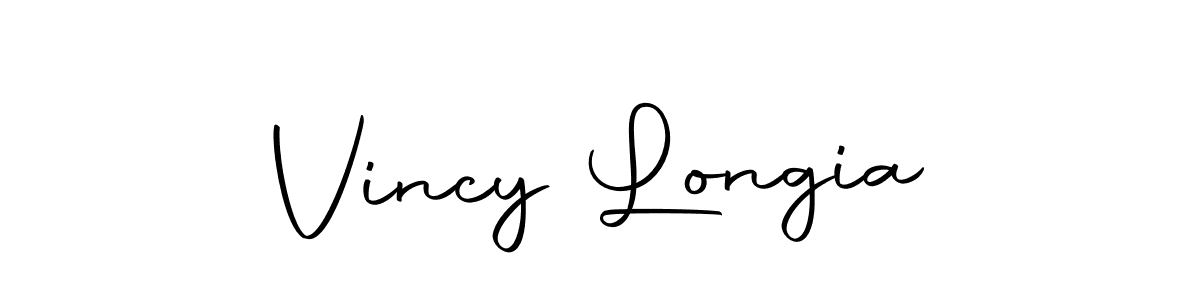 Make a beautiful signature design for name Vincy Longia. With this signature (Autography-DOLnW) style, you can create a handwritten signature for free. Vincy Longia signature style 10 images and pictures png