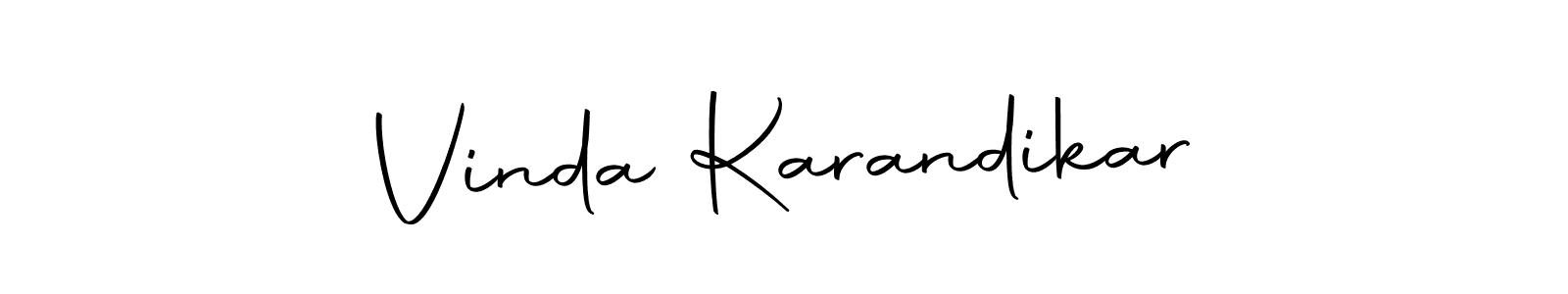 Make a beautiful signature design for name Vinda Karandikar. Use this online signature maker to create a handwritten signature for free. Vinda Karandikar signature style 10 images and pictures png