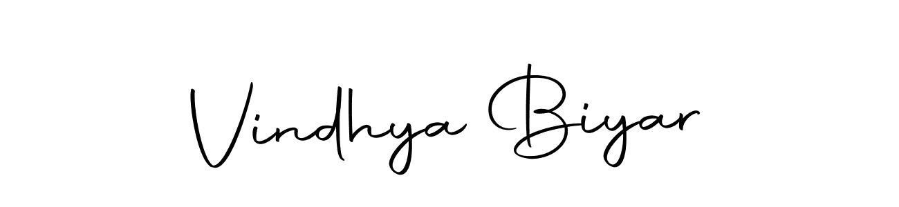 Create a beautiful signature design for name Vindhya Biyar. With this signature (Autography-DOLnW) fonts, you can make a handwritten signature for free. Vindhya Biyar signature style 10 images and pictures png