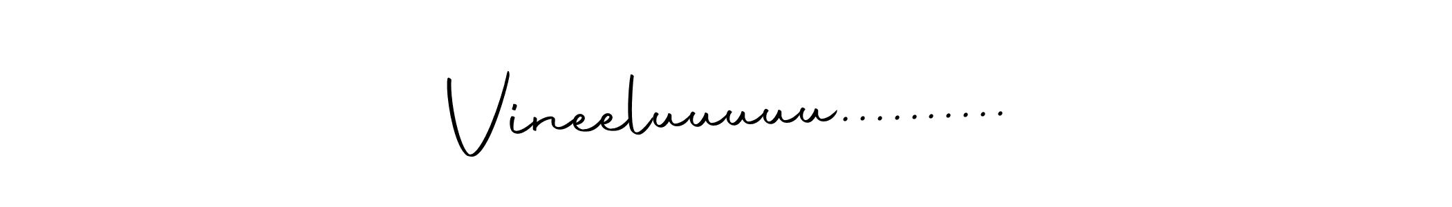 How to make Vineeluuuuu.......... name signature. Use Autography-DOLnW style for creating short signs online. This is the latest handwritten sign. Vineeluuuuu.......... signature style 10 images and pictures png