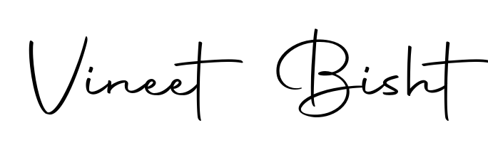 How to make Vineet Bisht name signature. Use Autography-DOLnW style for creating short signs online. This is the latest handwritten sign. Vineet Bisht signature style 10 images and pictures png