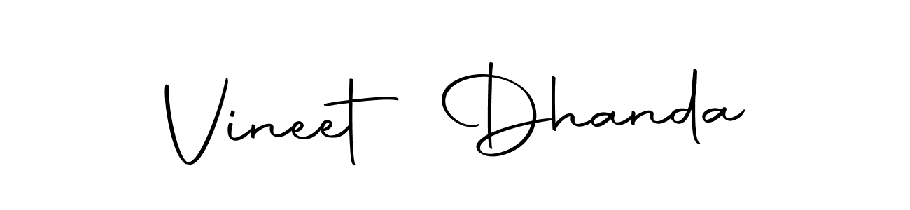 Create a beautiful signature design for name Vineet Dhanda. With this signature (Autography-DOLnW) fonts, you can make a handwritten signature for free. Vineet Dhanda signature style 10 images and pictures png