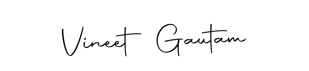 Create a beautiful signature design for name Vineet Gautam. With this signature (Autography-DOLnW) fonts, you can make a handwritten signature for free. Vineet Gautam signature style 10 images and pictures png