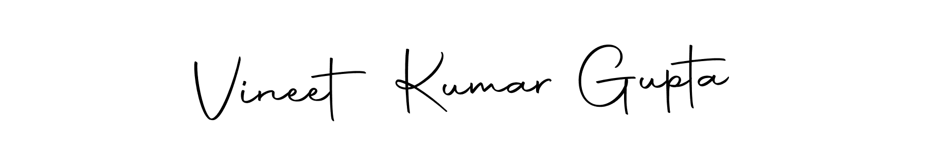 Create a beautiful signature design for name Vineet Kumar Gupta. With this signature (Autography-DOLnW) fonts, you can make a handwritten signature for free. Vineet Kumar Gupta signature style 10 images and pictures png