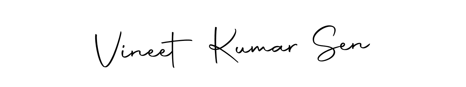 Create a beautiful signature design for name Vineet Kumar Sen. With this signature (Autography-DOLnW) fonts, you can make a handwritten signature for free. Vineet Kumar Sen signature style 10 images and pictures png