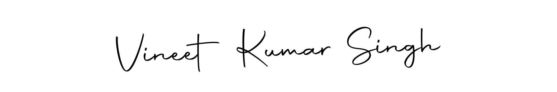 How to make Vineet Kumar Singh name signature. Use Autography-DOLnW style for creating short signs online. This is the latest handwritten sign. Vineet Kumar Singh signature style 10 images and pictures png