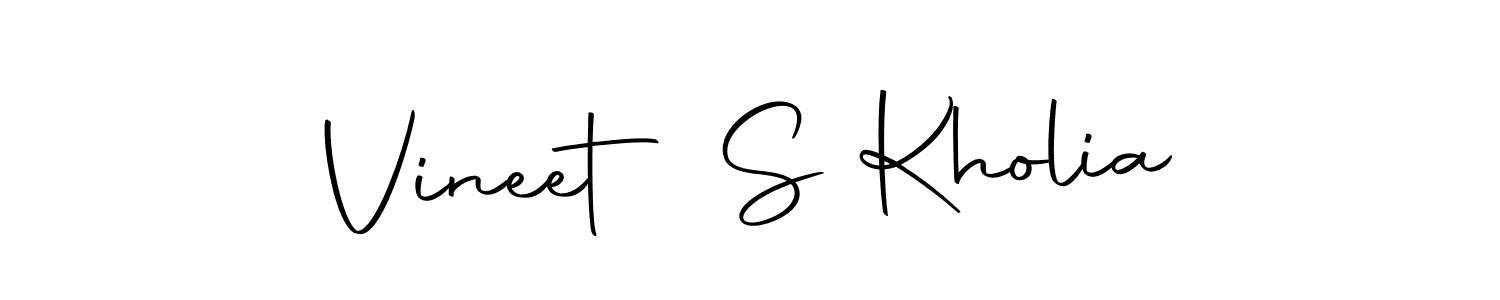 You can use this online signature creator to create a handwritten signature for the name Vineet S Kholia. This is the best online autograph maker. Vineet S Kholia signature style 10 images and pictures png