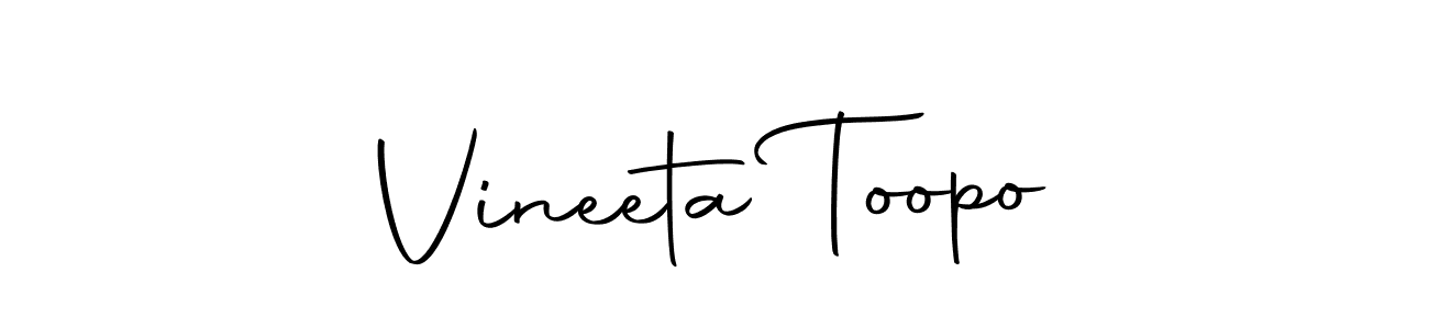 It looks lik you need a new signature style for name Vineeta Toopo. Design unique handwritten (Autography-DOLnW) signature with our free signature maker in just a few clicks. Vineeta Toopo signature style 10 images and pictures png