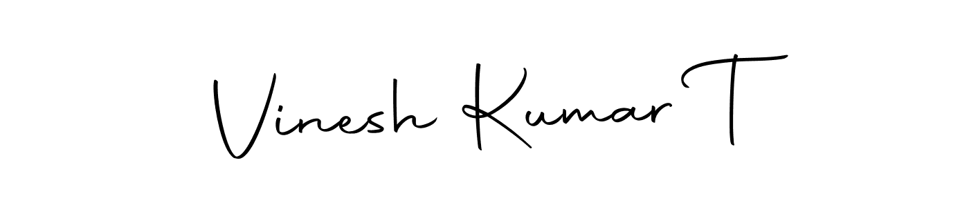 Make a beautiful signature design for name Vinesh Kumar T. With this signature (Autography-DOLnW) style, you can create a handwritten signature for free. Vinesh Kumar T signature style 10 images and pictures png