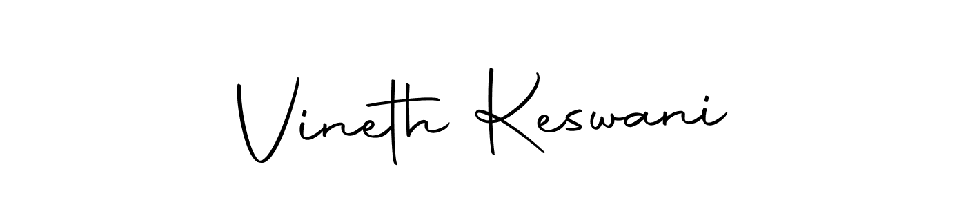 How to make Vineth Keswani name signature. Use Autography-DOLnW style for creating short signs online. This is the latest handwritten sign. Vineth Keswani signature style 10 images and pictures png