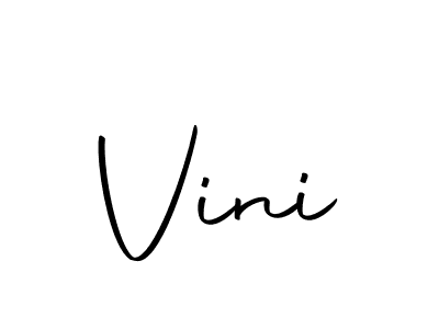 Create a beautiful signature design for name Vini. With this signature (Autography-DOLnW) fonts, you can make a handwritten signature for free. Vini signature style 10 images and pictures png