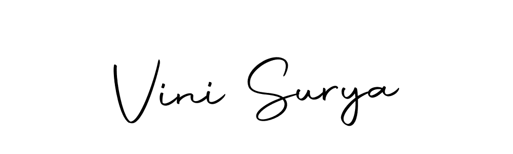 Make a beautiful signature design for name Vini Surya. With this signature (Autography-DOLnW) style, you can create a handwritten signature for free. Vini Surya signature style 10 images and pictures png